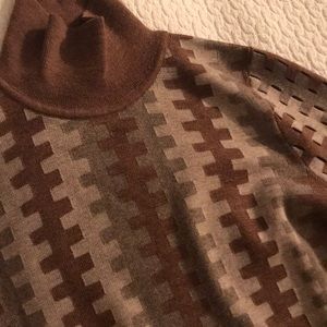 dvf turtleneck knit midi dress